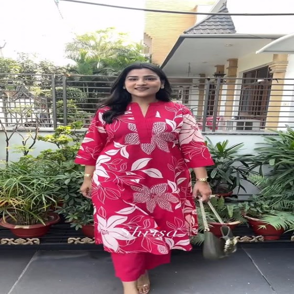 ইন্ডিয়ান ইন্সপায়ার্ড প্রিন্টেড co-ords set  কালেকশন।। EEP1 Pink