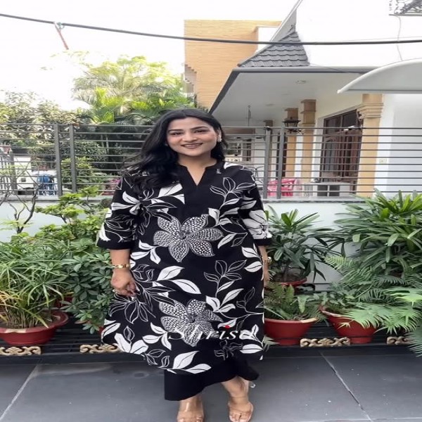 ইন্ডিয়ান ইন্সপায়ার্ড প্রিন্টেড co-ords set  কালেকশন।। EEP4 BLACK
