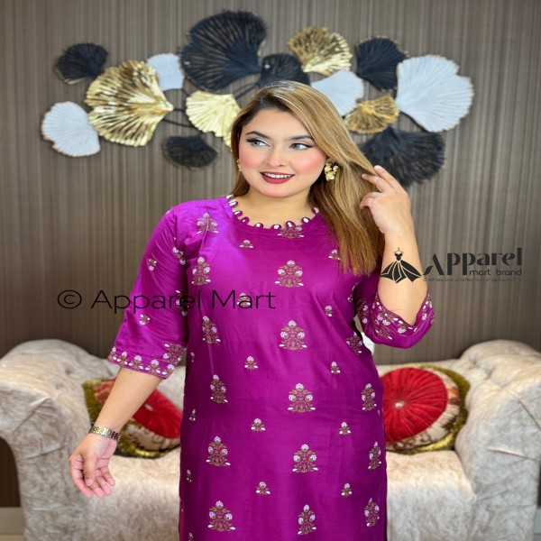 নিউ স্টাইলের প্রিন্টের টু-পিস কালেকশন kameez 2pcs perpel
