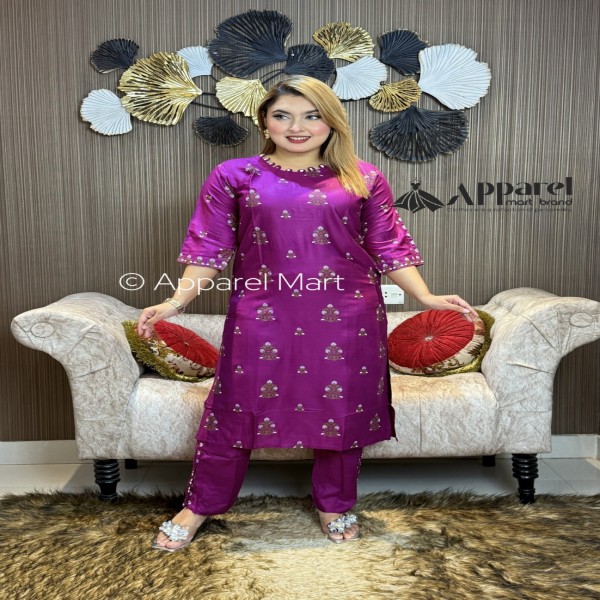 নিউ স্টাইলের প্রিন্টের টু-পিস কালেকশন kameez 2pcs perpel