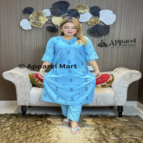 নিউ স্টাইলের প্রিন্টের টু-পিস কালেকশন kameez 2pcs  feroza