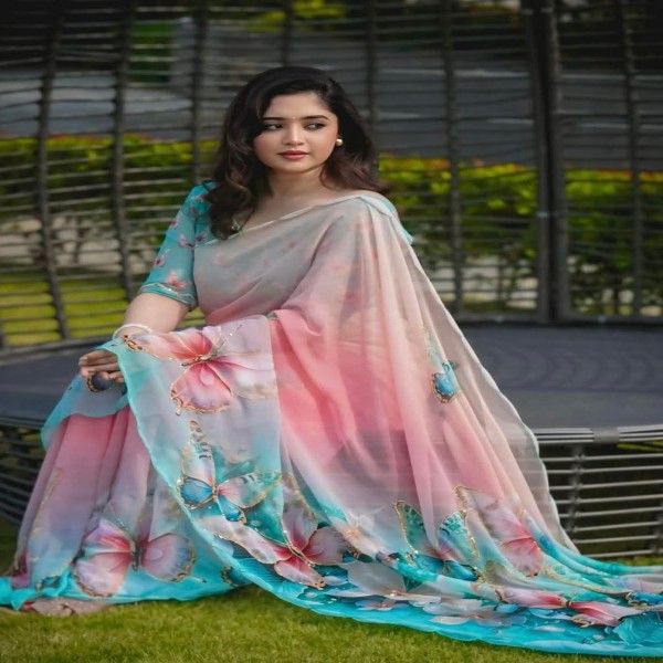 ডিজিটাল প্রিন্টের শাড়ি,,১০০%কালার গ্যারান্টি ও পন্য চেক করে নেওয়া সুযোগ আছে  PS102