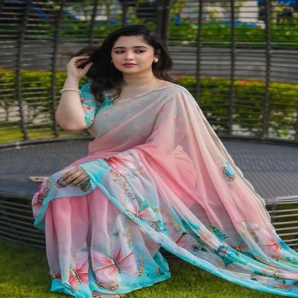 ডিজিটাল প্রিন্টের শাড়ি,,১০০%কালার গ্যারান্টি ও পন্য চেক করে নেওয়া সুযোগ আছে  PS102