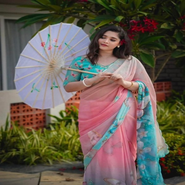 ডিজিটাল প্রিন্টের শাড়ি,,১০০%কালার গ্যারান্টি ও পন্য চেক করে নেওয়া সুযোগ আছে  PS102
